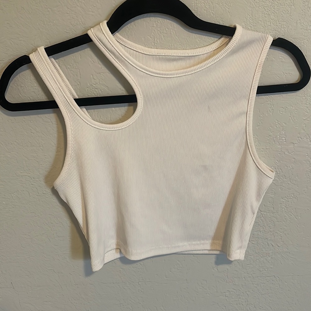 white tank top